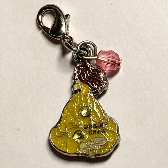 Vintage Disney Beauty & The Beast Charm Princess Belle Zipper Pull Purse Signed - Picture 6 of 8